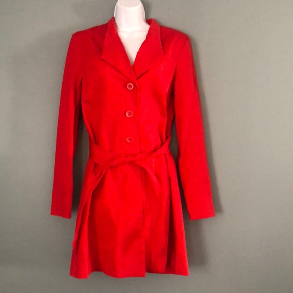 Fashion star Red rain trench coat - Picture 2 of 9